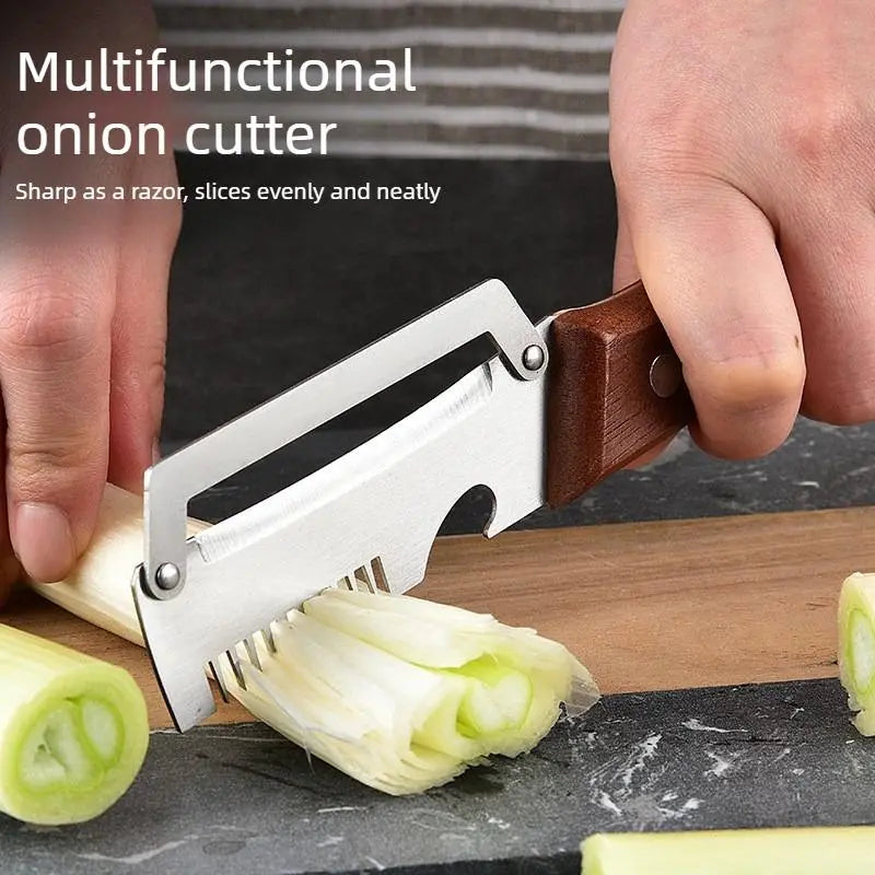 🔥Foodsaver@ Wooden-Handled Stainless Steel Shredder and Peeler (Offer)