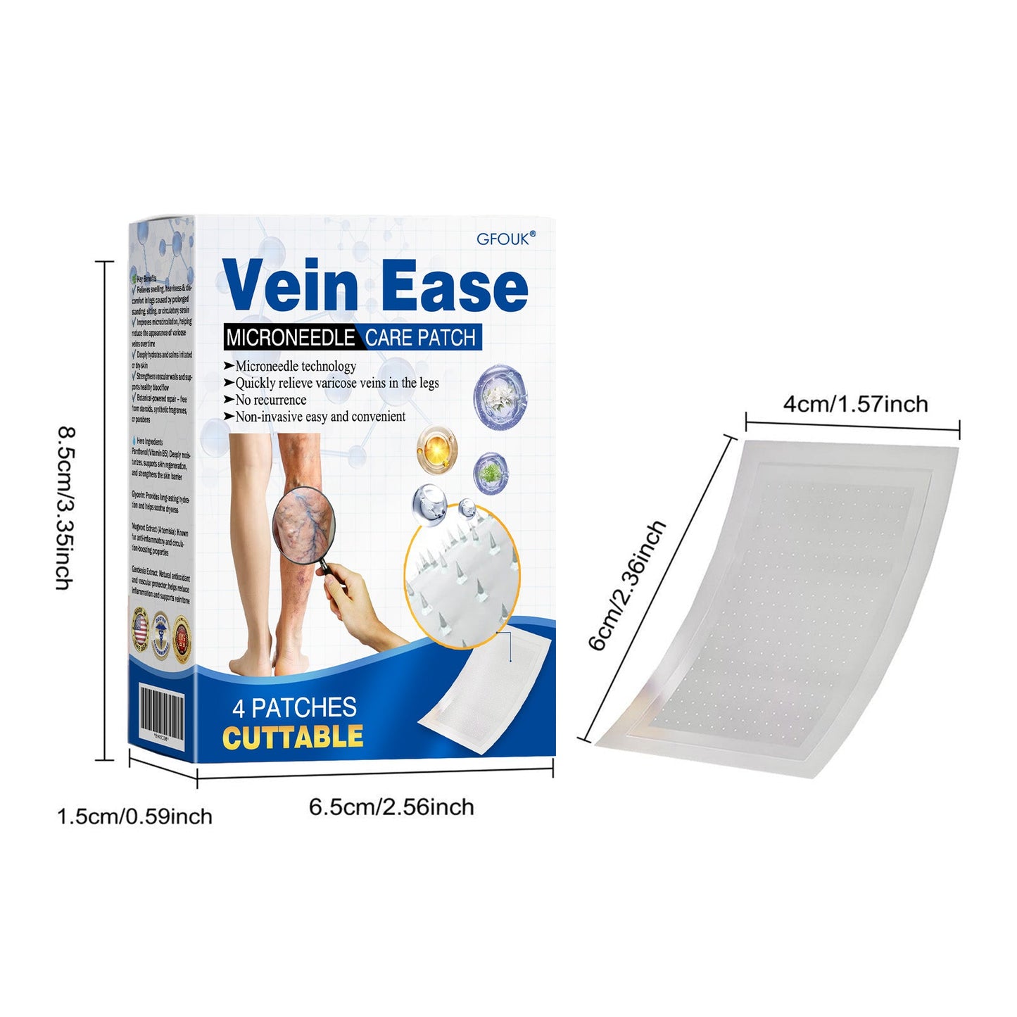 🇺🇸👨‍⚕️✅GFOUK® VeinEase Microneedle Care Patch⚡Instant Relief, Long-Term Results