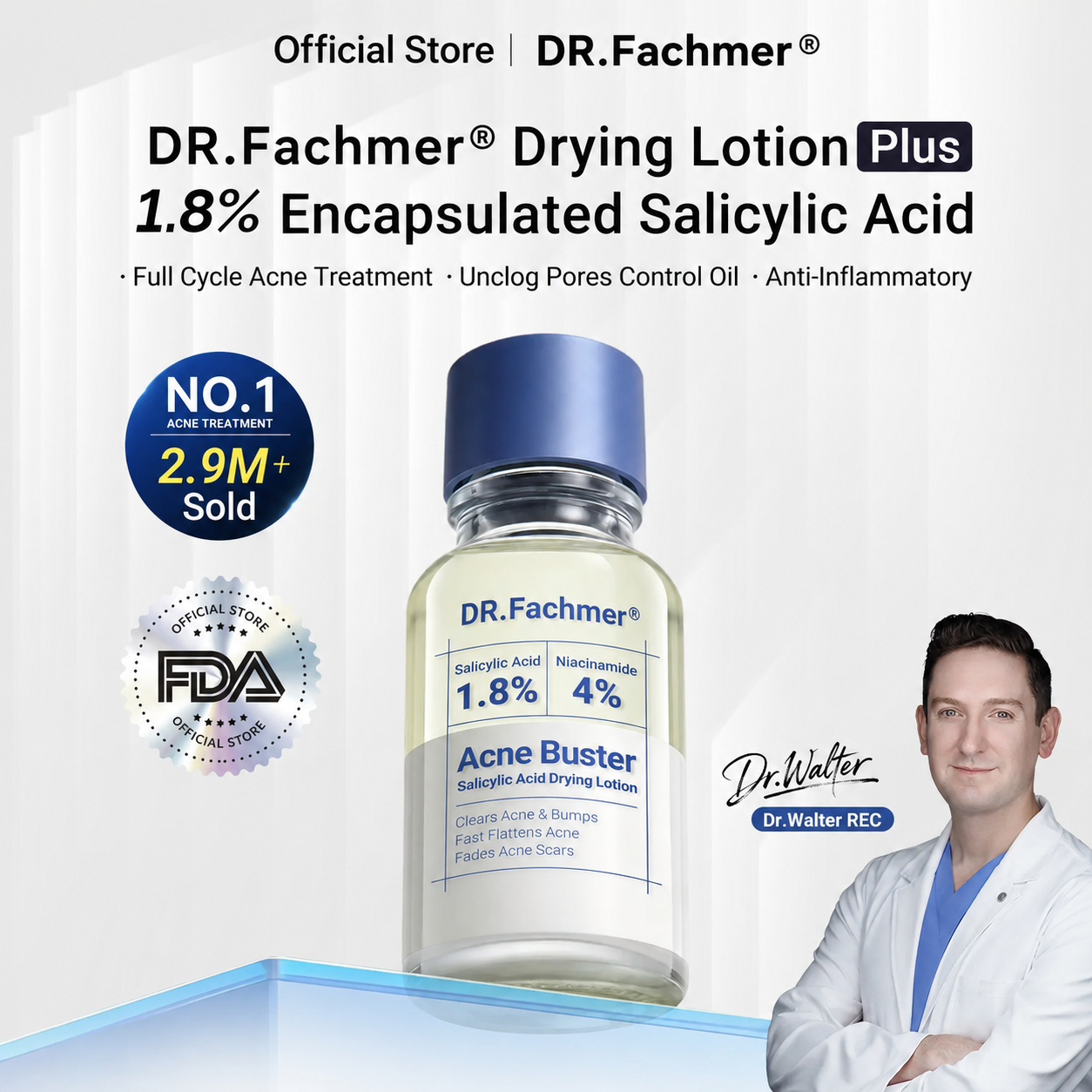 ⏰LAST DAY BUY 2 GET 2 FREE✨DR.Fachmer® 24H Acne & Pimple Treatment Drying Lotion | Inflammation Relief, Post-Blemish Care & High Pressure Pimple Relief