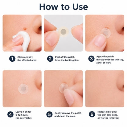 ✨GFOUK® 2-in-1 Microneedle & Hydrocolloid Patch🍀 | Removes raised moles, acne, flat warts, and skin tags | Helps improve wrinkles, scars, and blemishes | Invisible patches for face and body