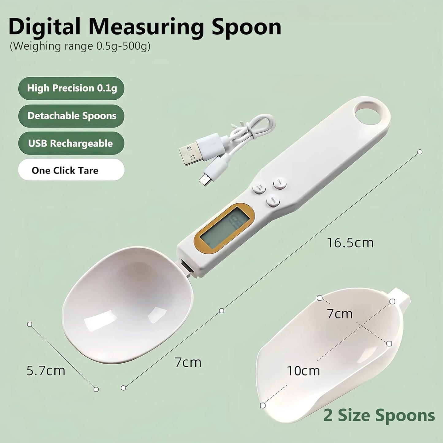 🔥High Precision 0.1g——FoodSaver® Digital Measuring Spoon for Food Coffee Powder Tea Ingredients Spice Baking Kitchen Gram Measuring Spoons