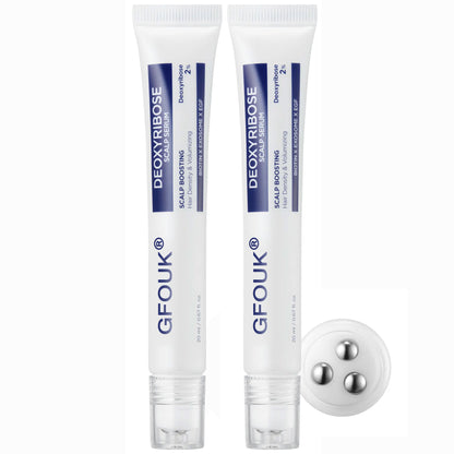 GFOUK® For Fuller-Looking Hair & Scalp Strengthening Roll-On Serum | Deoxyribose, Rosemary, EGF, Caffeine for Fine, Thin Hair | K-Beauty