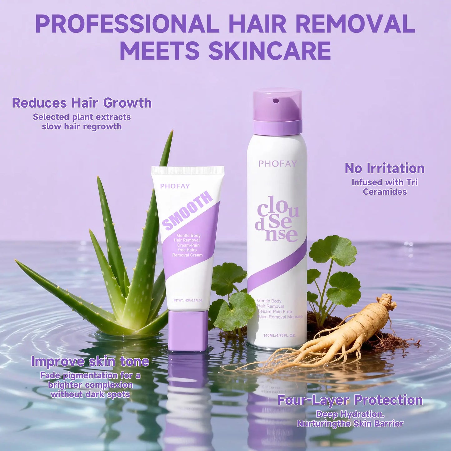 🔥Last Day 60% OFF🔥 Bikini Hair Removal Cream & Mousse Set – Pain-Free, Gentle & Fast for Sensitive Skin