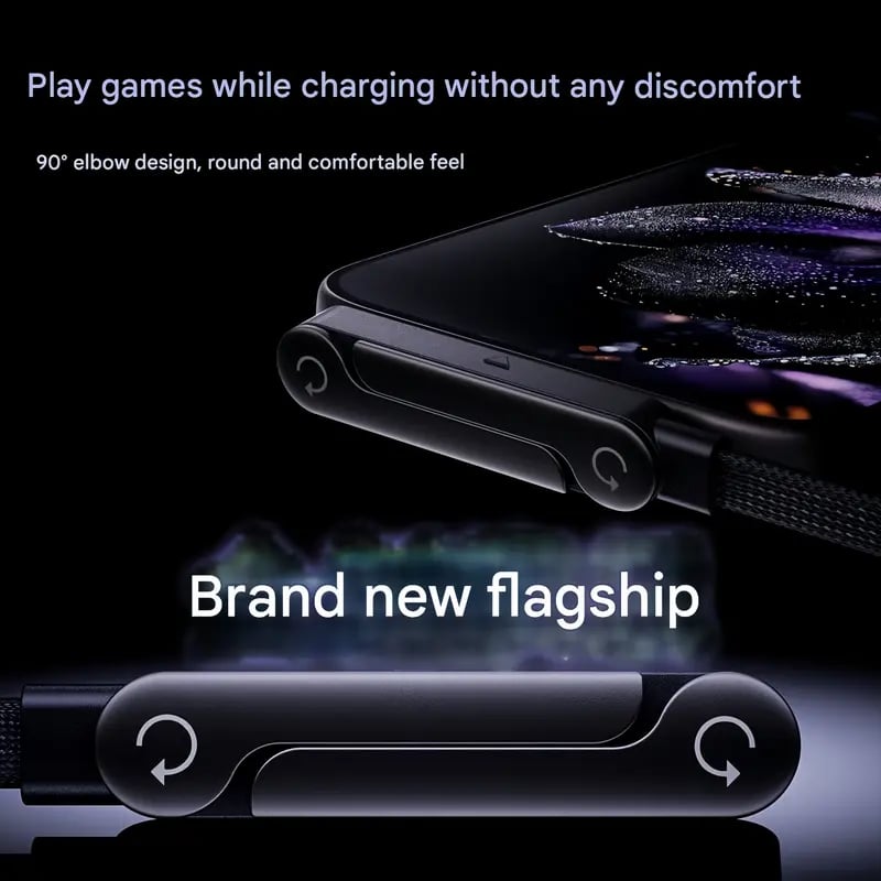 ⚡️240w super fast charging📱Invisible Holder Charger Cable with Stand