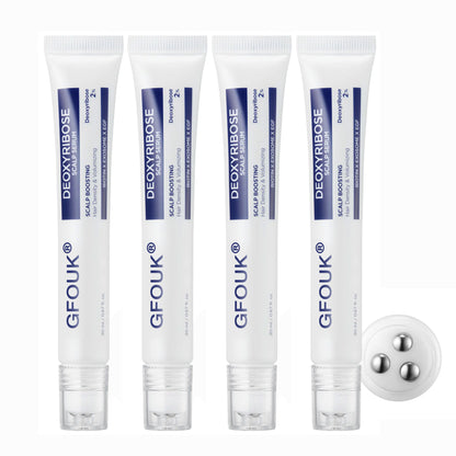 GFOUK® For Fuller-Looking Hair & Scalp Strengthening Roll-On Serum | Deoxyribose, Rosemary, EGF, Caffeine for Fine, Thin Hair | K-Beauty