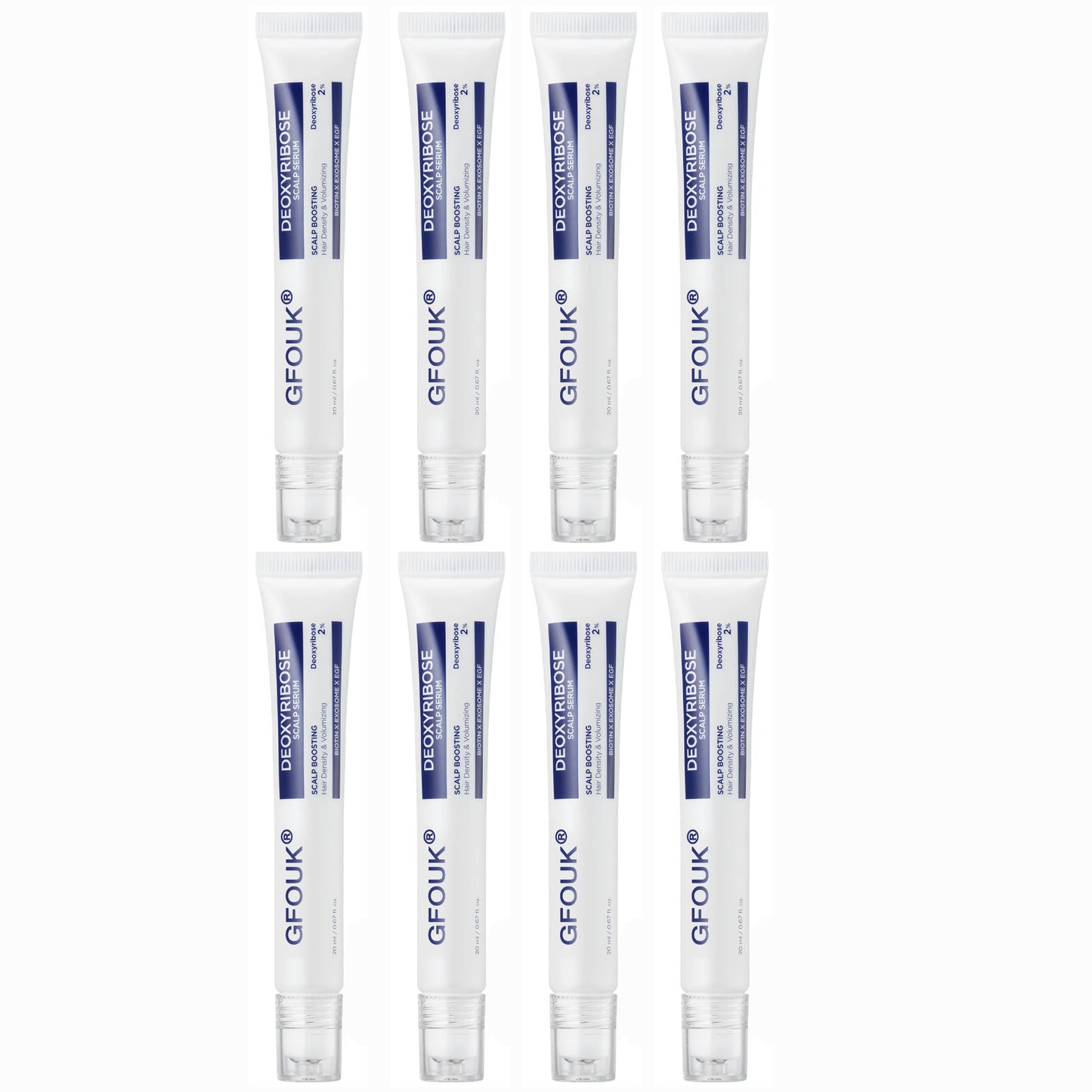 GFOUK® For Fuller-Looking Hair & Scalp Strengthening Roll-On Serum | Deoxyribose, Rosemary, EGF, Caffeine for Fine, Thin Hair | K-Beauty