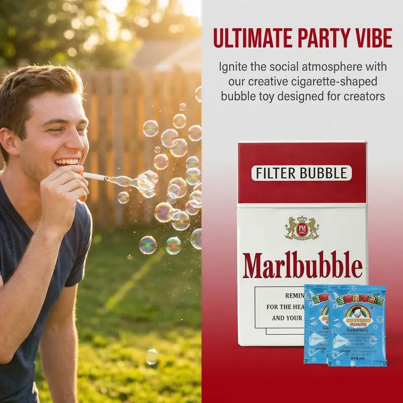 🔥Last Day 60% OFF🔥Summer Vibes Bubble Cigarette Stress Relief Toy - Mini Bubble Blower Gift for Birthday & Holiday Parties