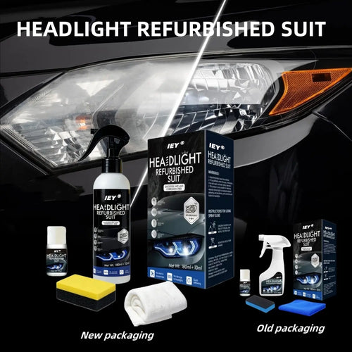 Automotive Headlamp Restoration Fluid, Restore Oxidized & Yellowed Headlights with Crystalline Coating, Anti-Blur Refurbisher