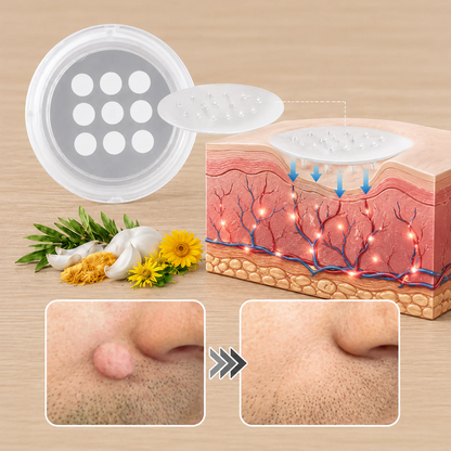 ✨GFOUK® 2-in-1 Microneedle & Hydrocolloid Patch🍀 | Removes raised moles, acne, flat warts, and skin tags | Helps improve wrinkles, scars, and blemishes | Invisible patches for face and body