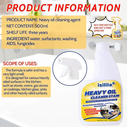 All Purpose Kitchen Heavy Oil Cleaning Agent-Antibacterial Spray for Countertops, Ovens, and Appliances