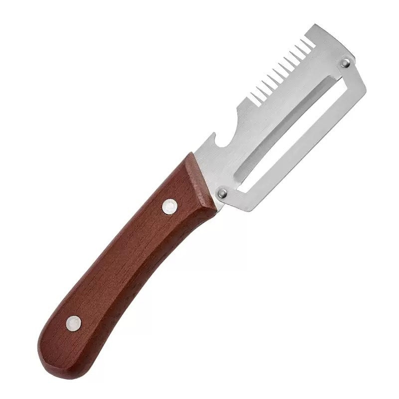 🔥Foodsaver@ Wooden-Handled Stainless Steel Shredder and Peeler (Offer)