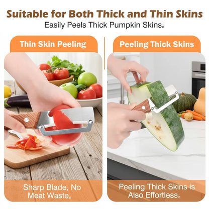 🔥Foodsaver@ Wooden-Handled Stainless Steel Shredder and Peeler (Offer)