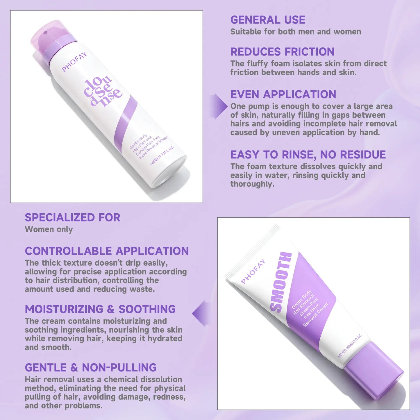 🔥Last Day 60% OFF🔥 Bikini Hair Removal Cream & Mousse Set – Pain-Free, Gentle & Fast for Sensitive Skin