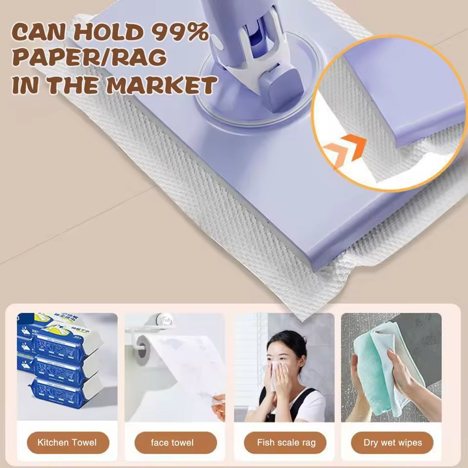 Final 3 hours 50% off: 🔥No-wash Mop, Uses Disposable Face Towel, Hands-Free Replacement, Dry and Wet Multi Surface Floor Cleaner, Bathroom Cleaning