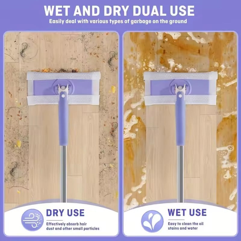 Final 3 hours 50% off: 🔥No-wash Mop, Uses Disposable Face Towel, Hands-Free Replacement, Dry and Wet Multi Surface Floor Cleaner, Bathroom Cleaning